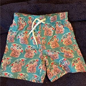 Green Baby Yoda Swim Shorts